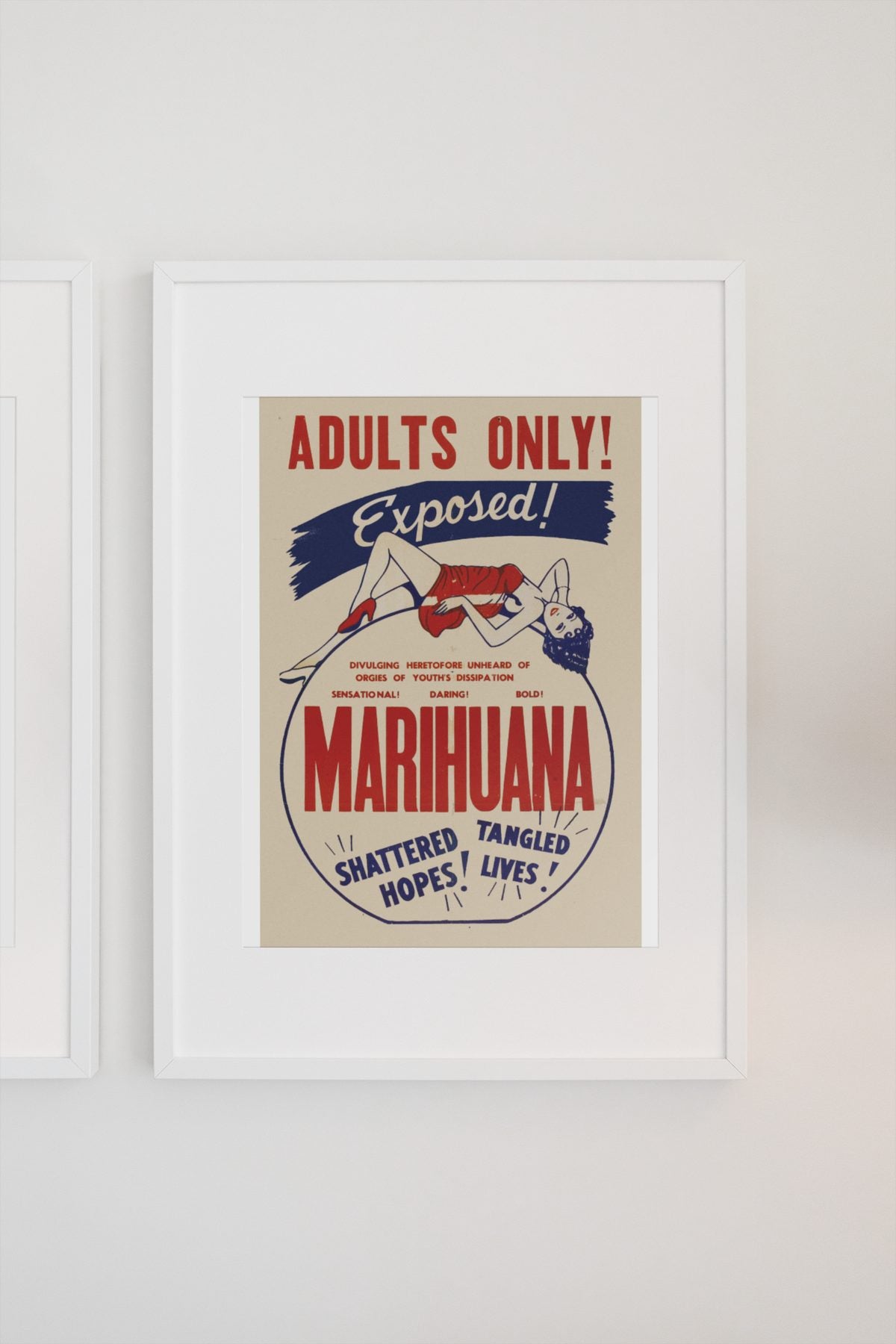 Marihuana Exposed poster on a light wall