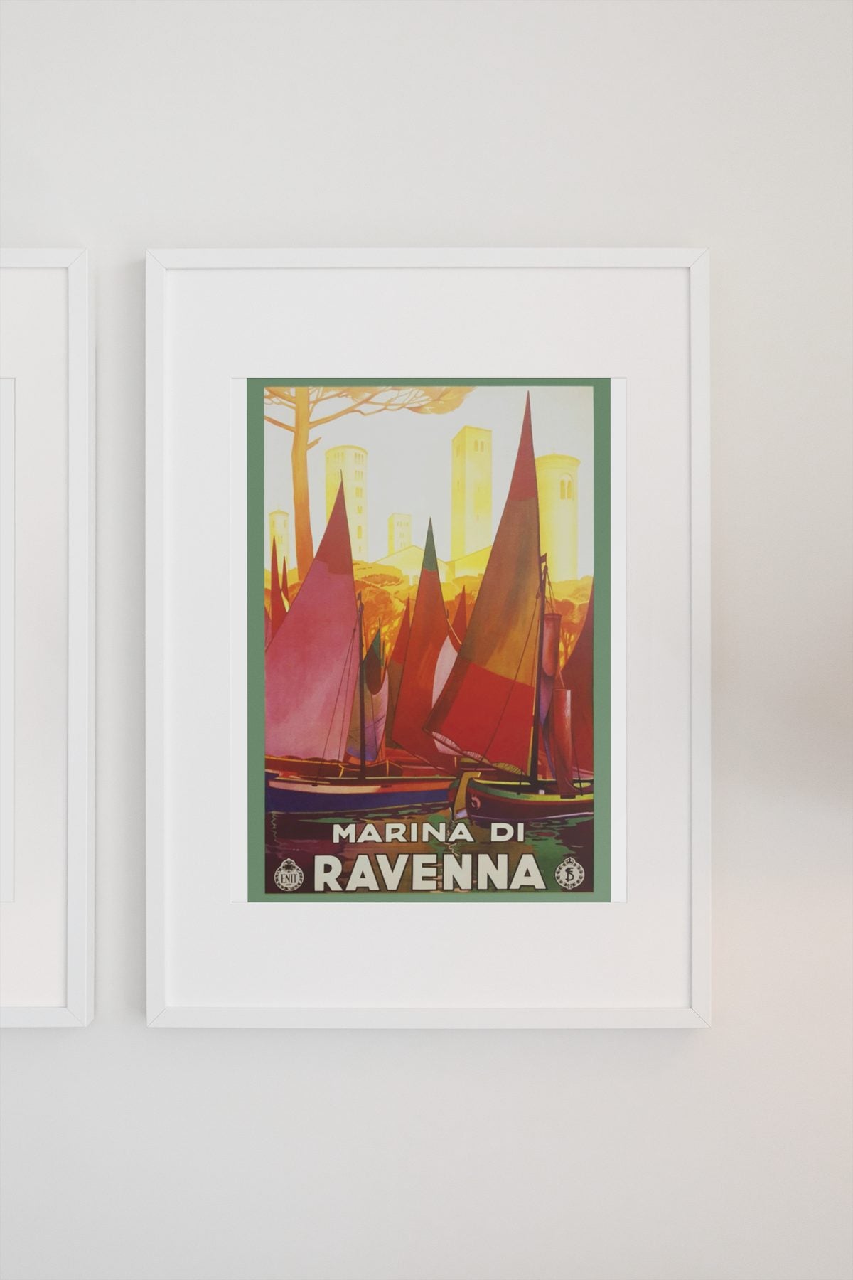 Marina di Ravenna poster on a light wall