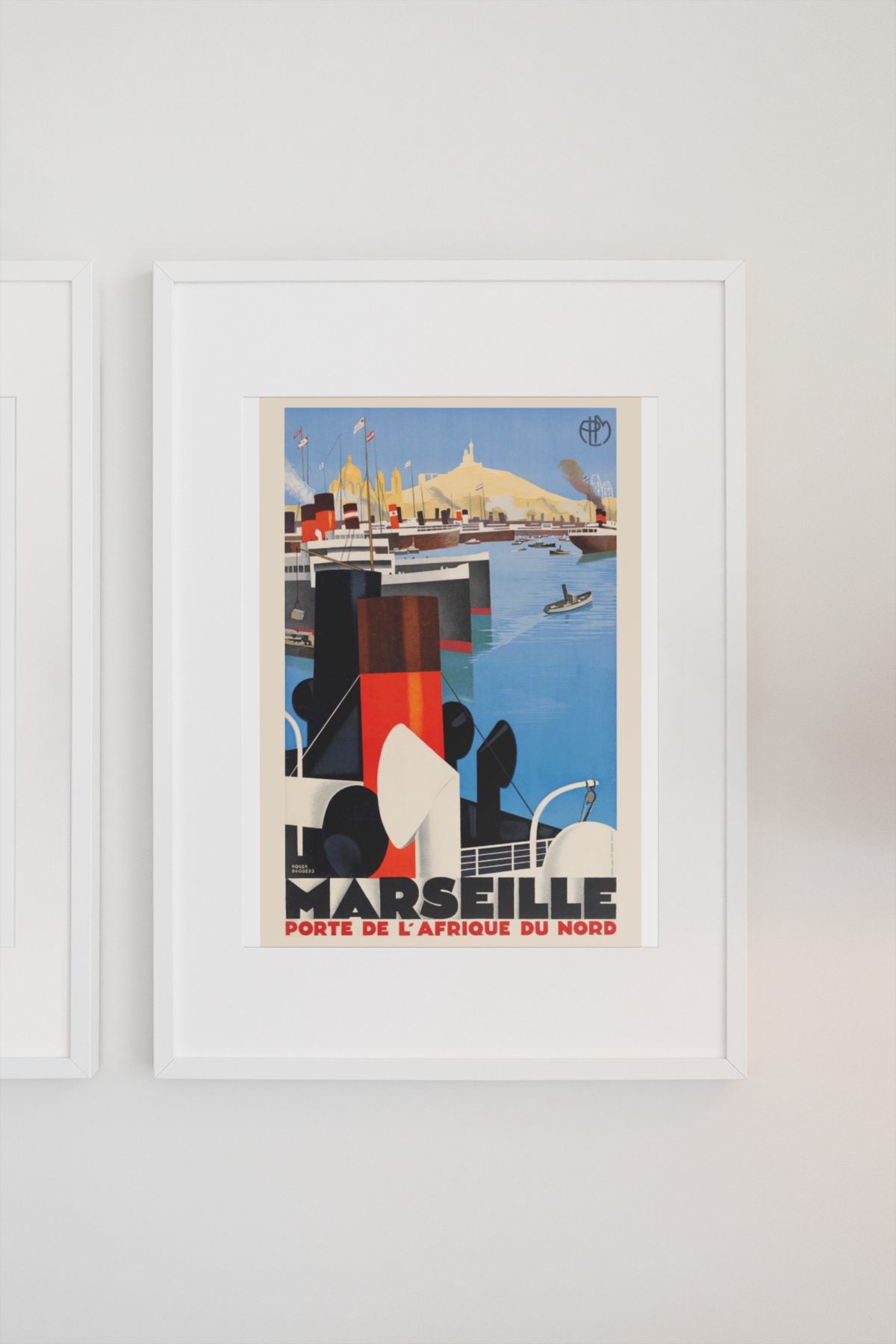 Marseille Porte de l Afrique du Nord poster on a light wall