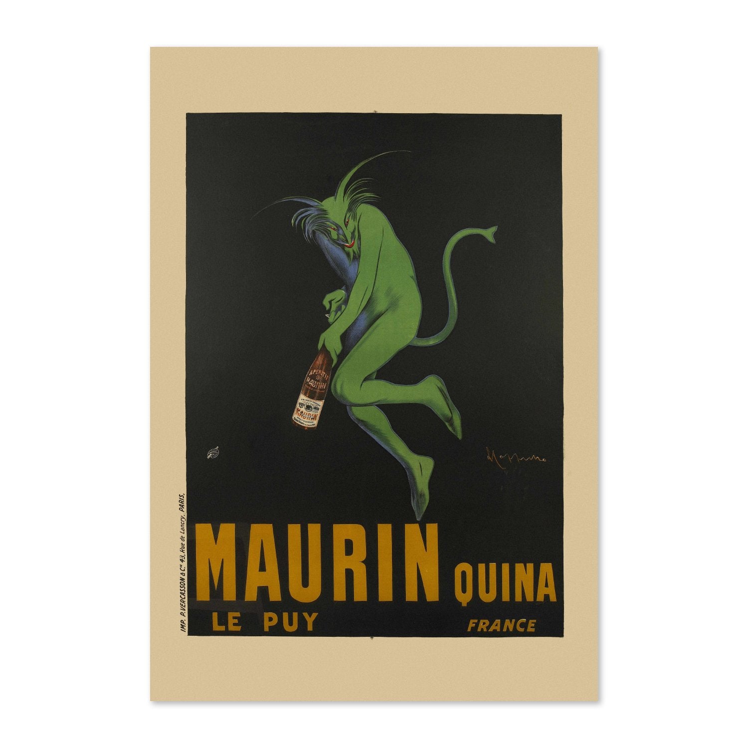 Maurin Quina 1906 green devil by Cappiello poster print