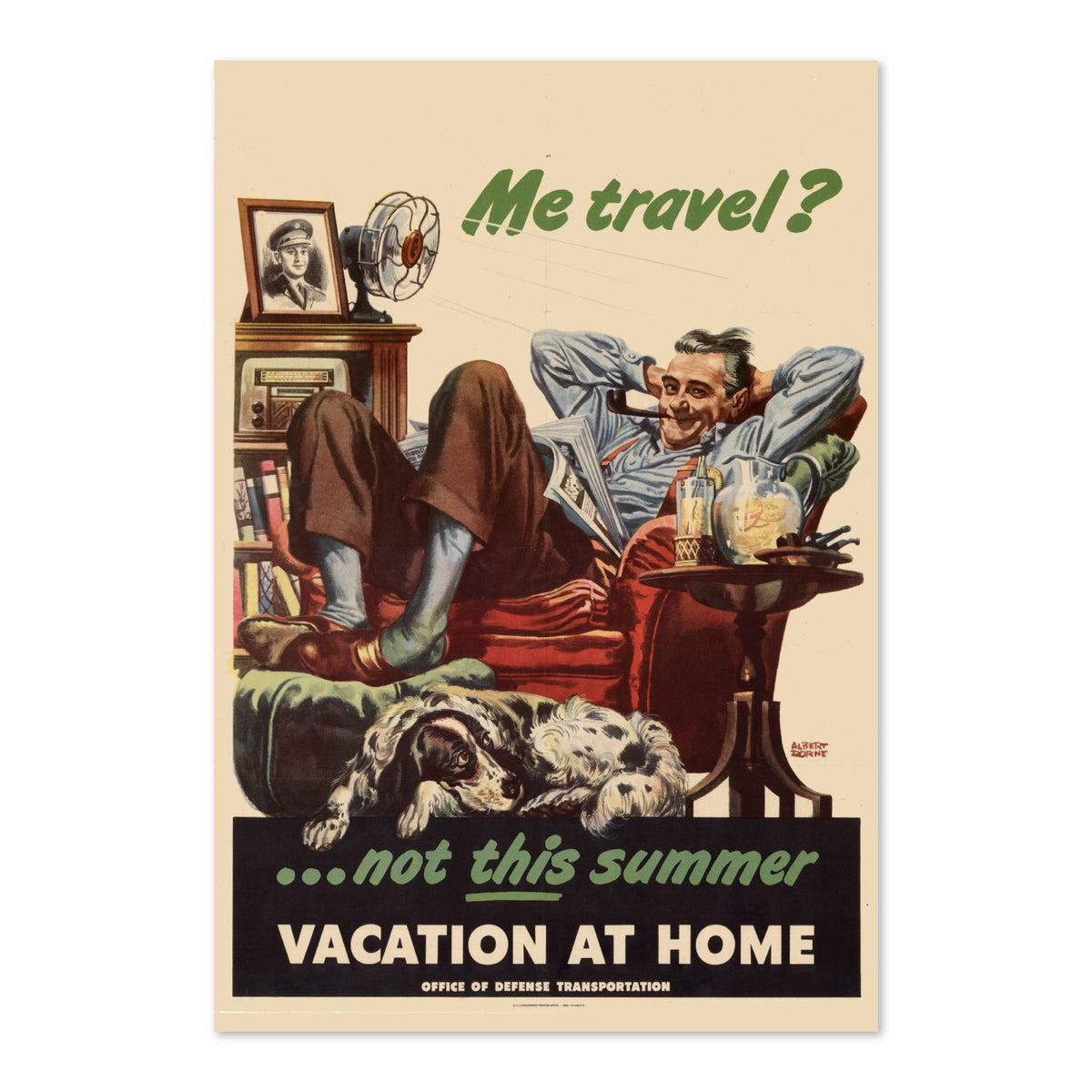 Me Travel Not This Summer Vacation at Home poster print