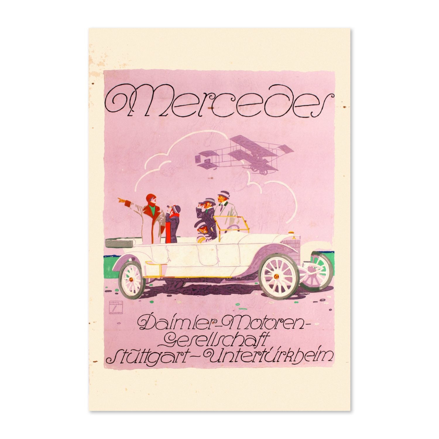 Mercedes Daimler poster print