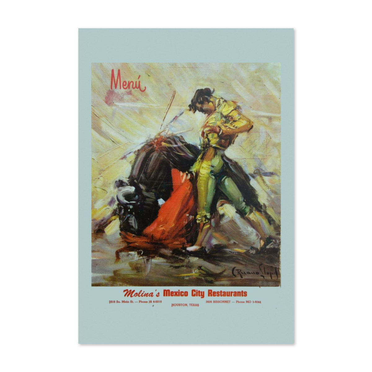 Mexico Bullfighter poster print