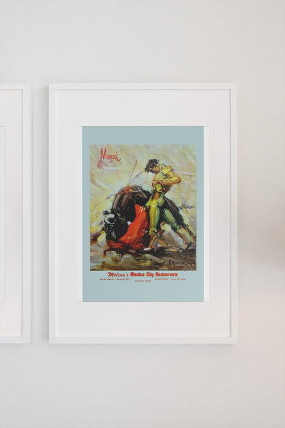 Mexico Bullfighter poster on a light wall
