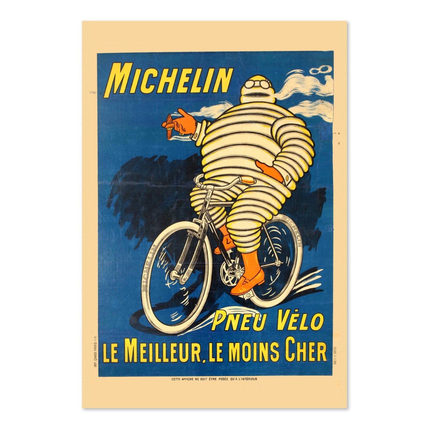 Michelin Pneu Velo Bibendum poster print