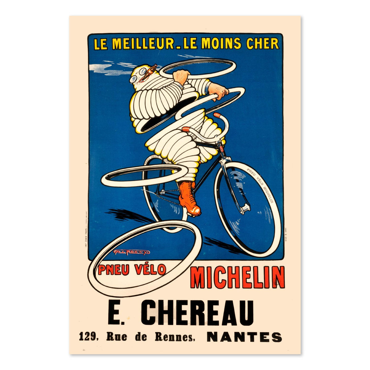 Michelin Pneu Velo Chereau poster print