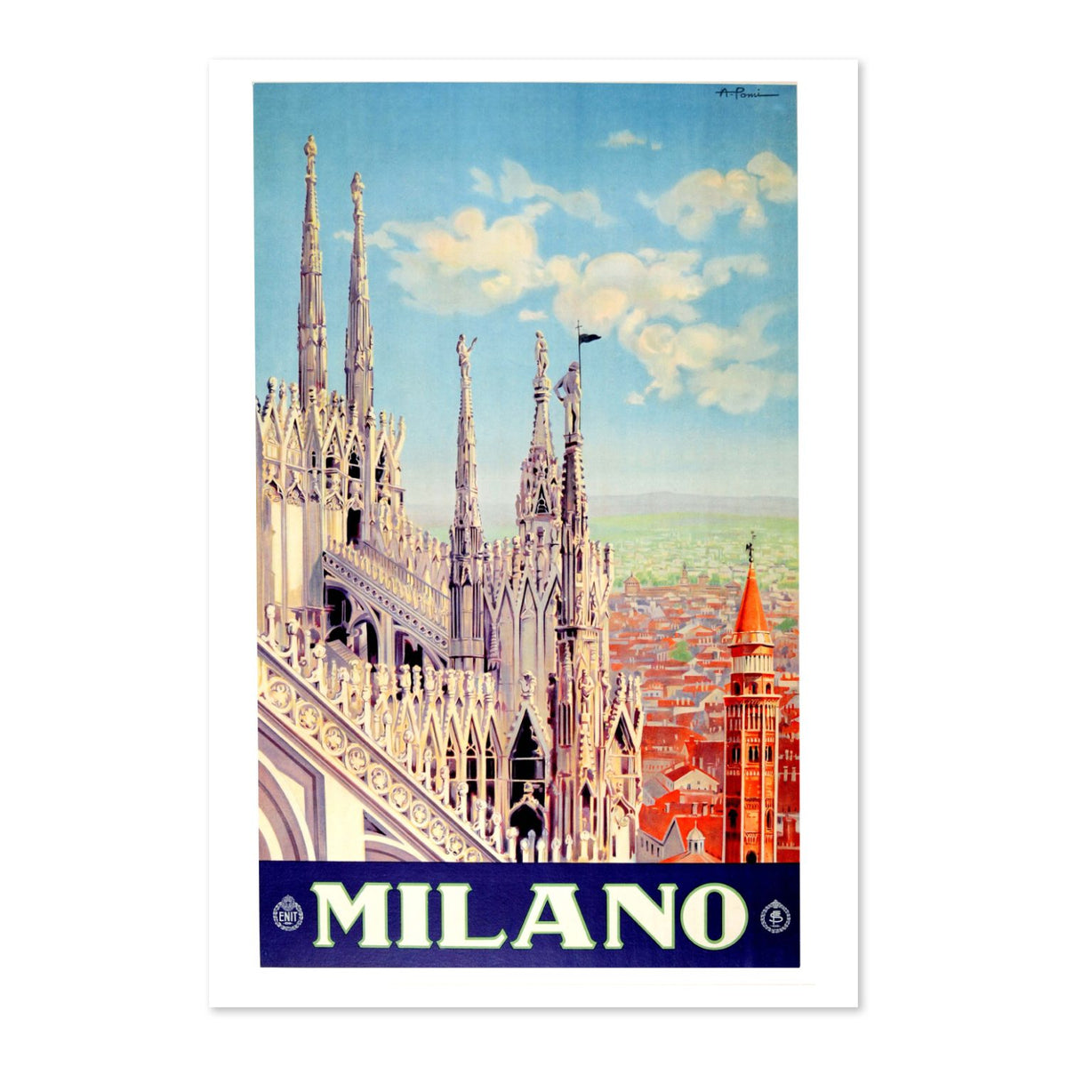 Milano Milan Cathedral poster print