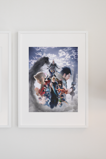 Final Fantasy VII Revelation Poster — Cast Collage Key Art Print | JRPG Wall Art