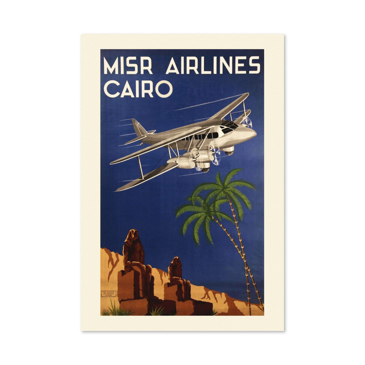 Misr Airlines Cairo poster print