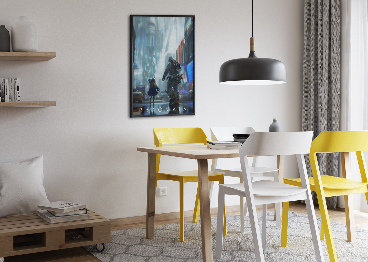 Pragmata Poster — City Streets Key Art Print | Sci-Fi Gaming Wall Art