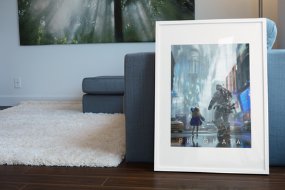 Pragmata Poster — City Streets Key Art Print | Sci-Fi Gaming Wall Art