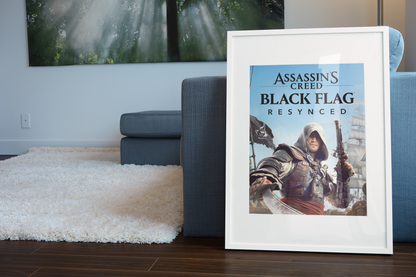 Assassin's Creed Black Flag Resynced Poster — Edward Kenway Key Art Print | Pirate Action Wall Art