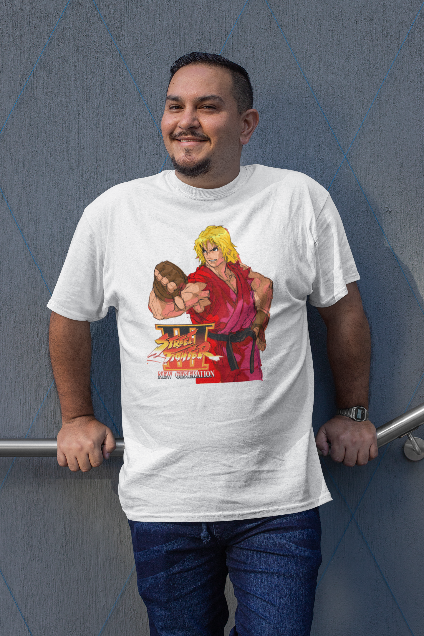 Street Fighter III New Generation | Ken Key Art Premium Unisex T-shirt