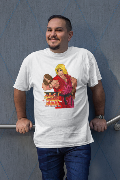 Street Fighter III New Generation | Ken Key Art Premium Unisex T-shirt