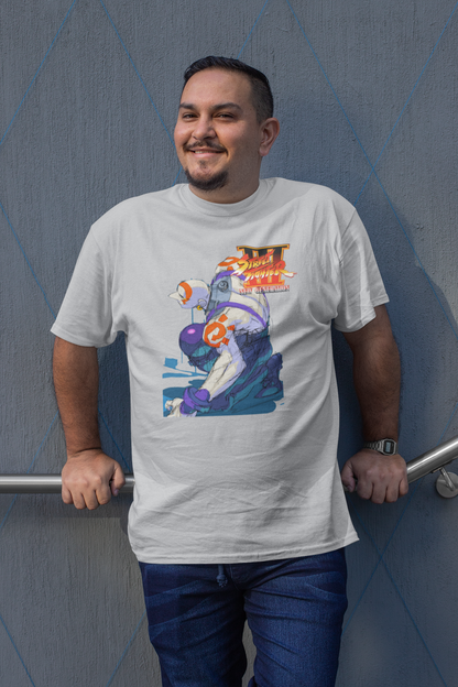 Street Fighter III New Generation | Necro Key Art Premium Unisex T-shirt