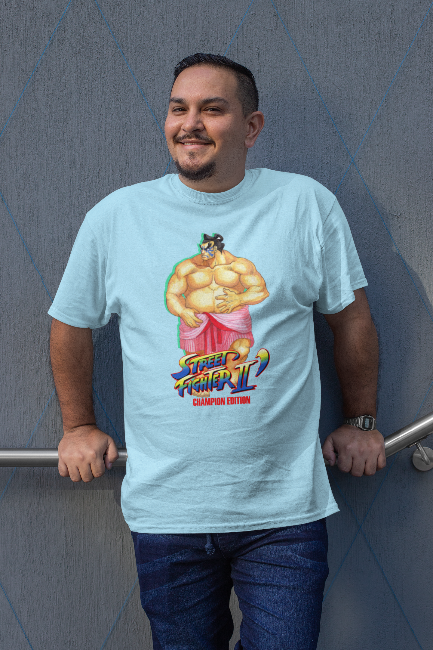 Street Fighter II Champions Edition | E.Honda Key Art Premium Unisex T-shirt