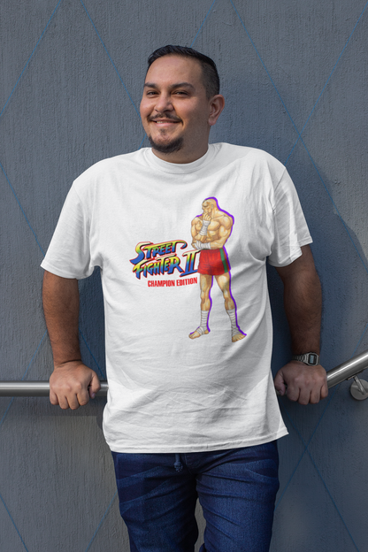 Street Fighter II Champions Edition | Sagat Key Art Premium Unisex T-shirt