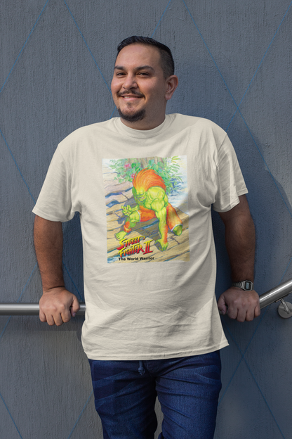 Street Fighter II The World Warrior Blanka Cover Premium Unisex T-shirt