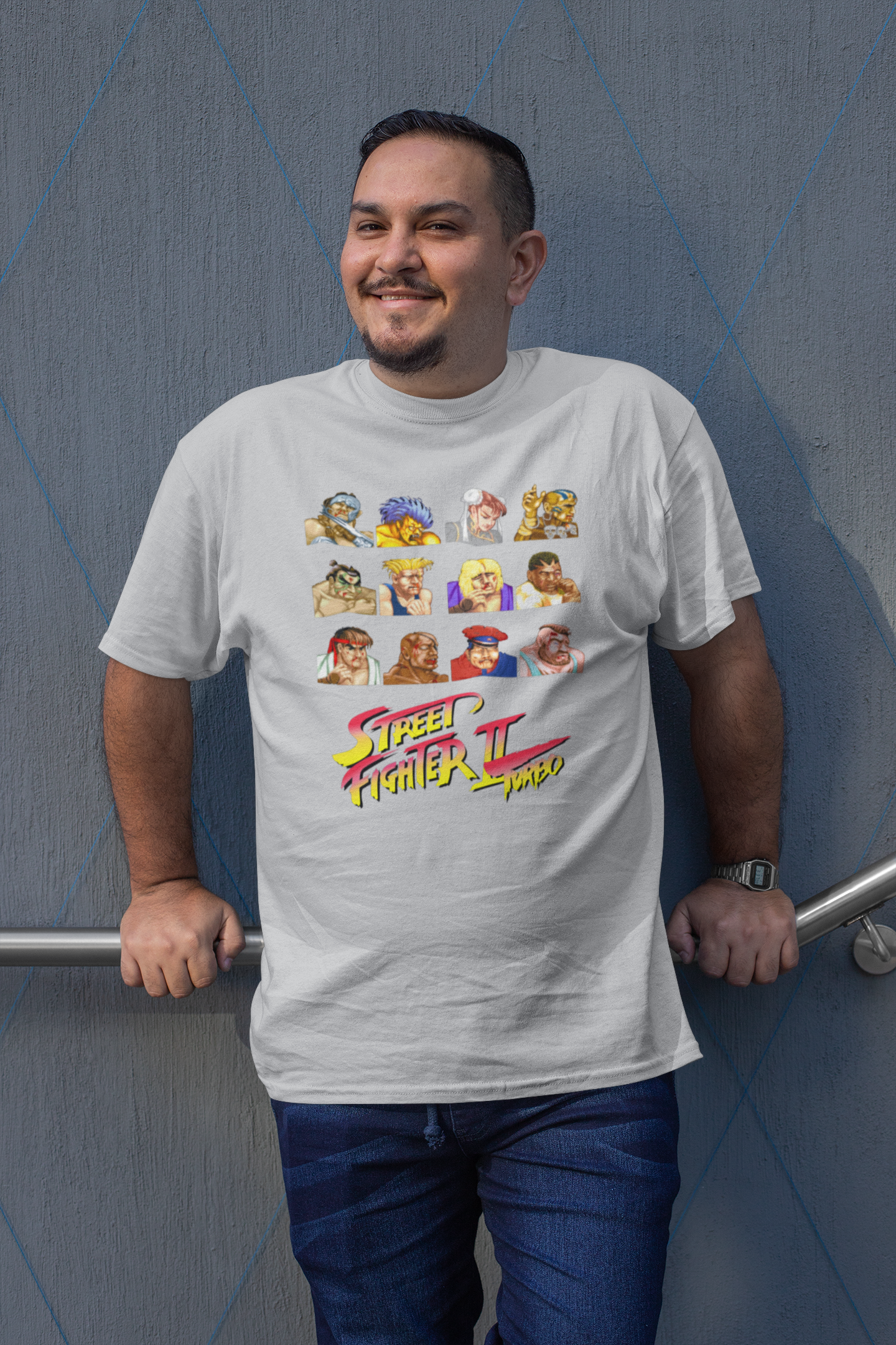 Street Fighter II Turbo | Character Defeated Portraits Premium Unisex T-shirt