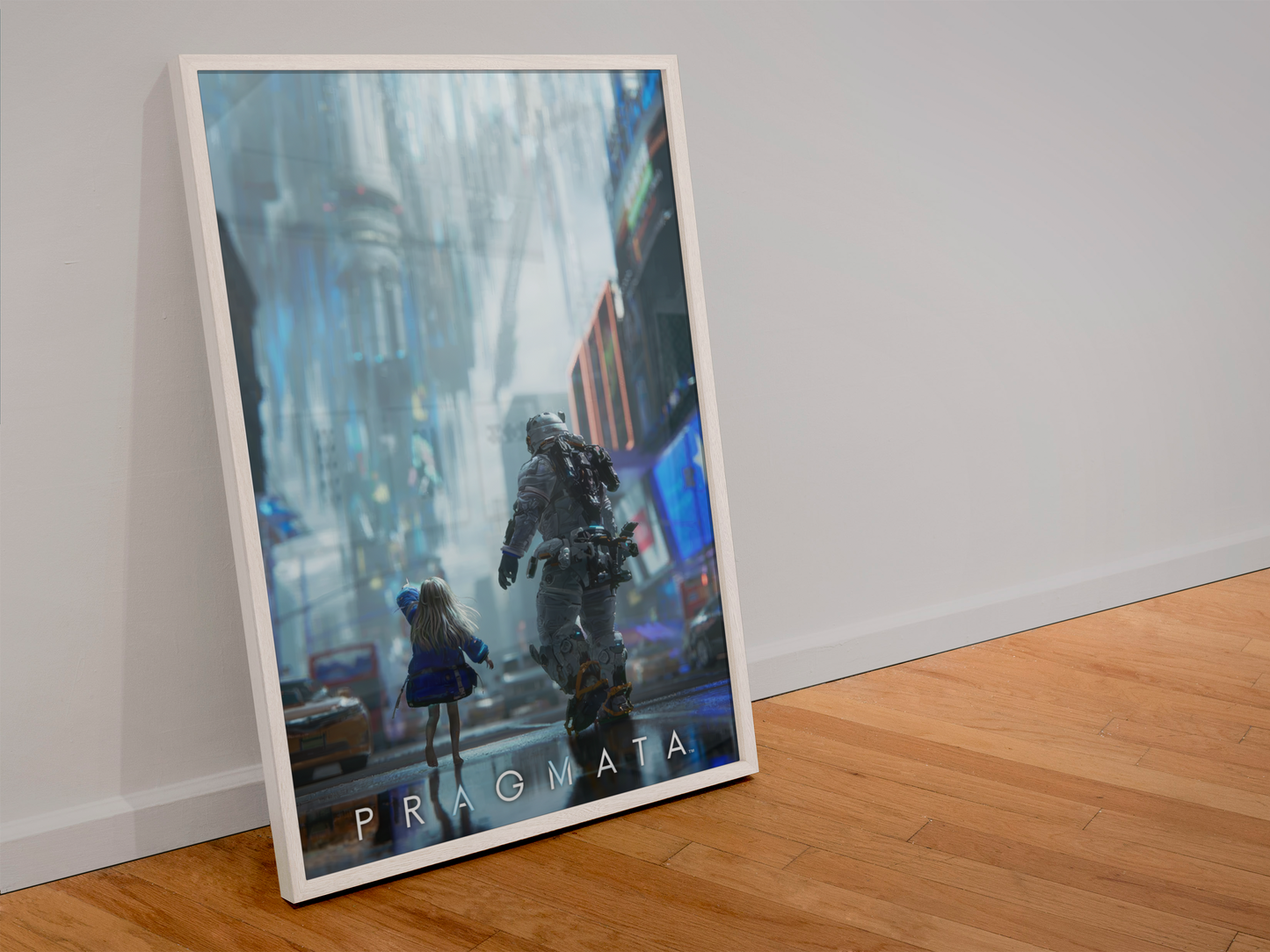 Pragmata Poster — City Streets Key Art Print | Sci-Fi Gaming Wall Art