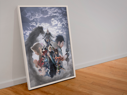 Final Fantasy VII Revelation Poster — Cast Collage Key Art Print | JRPG Wall Art