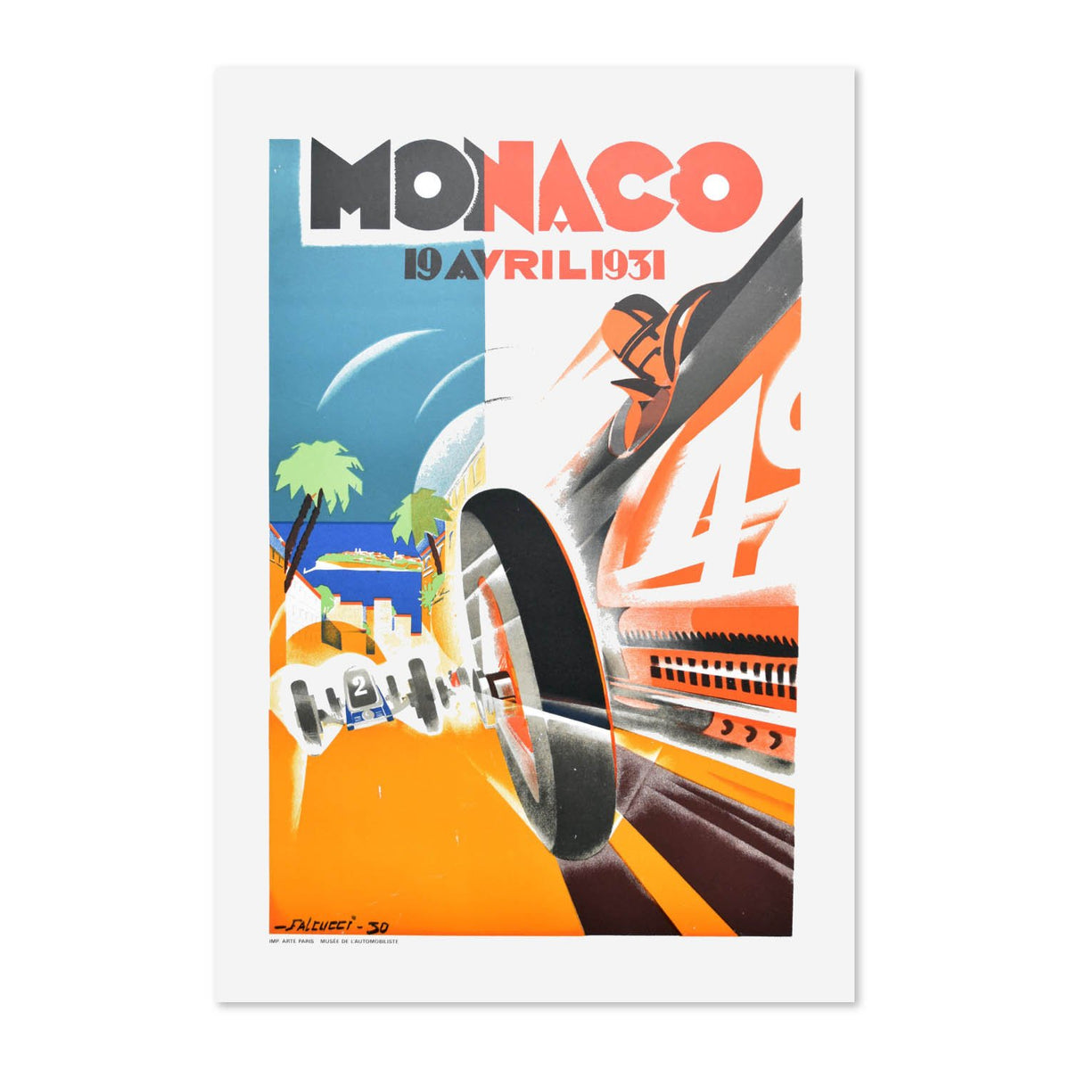 Monaco Grand Prix 1931 poster print