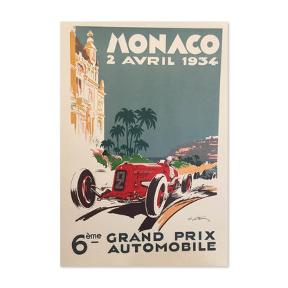 Monaco Grand Prix 1934 poster print