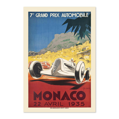 Monaco Grand Prix 1935 poster print