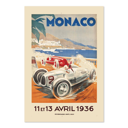 Monaco Grand Prix 1936 poster print