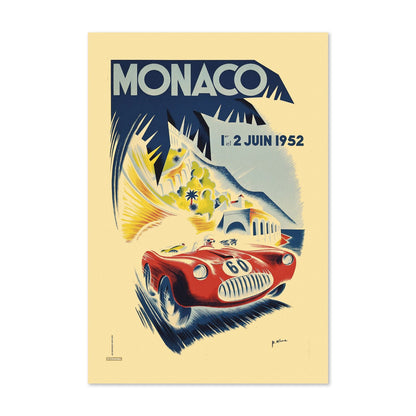 Monaco Grand Prix 1952 poster print