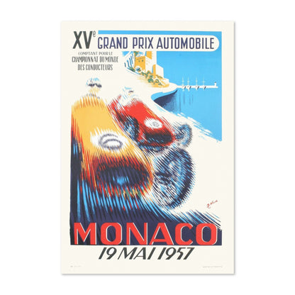 Monaco Grand Prix 1957 poster print