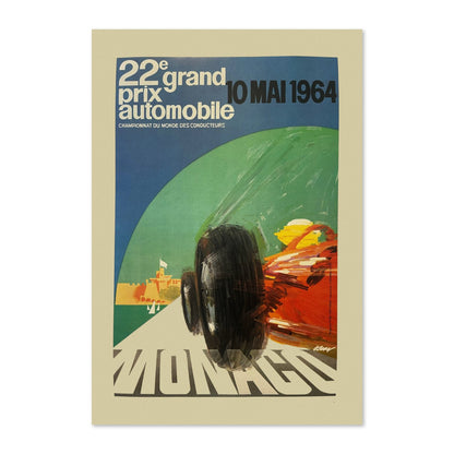 Monaco Grand Prix 1964 poster print