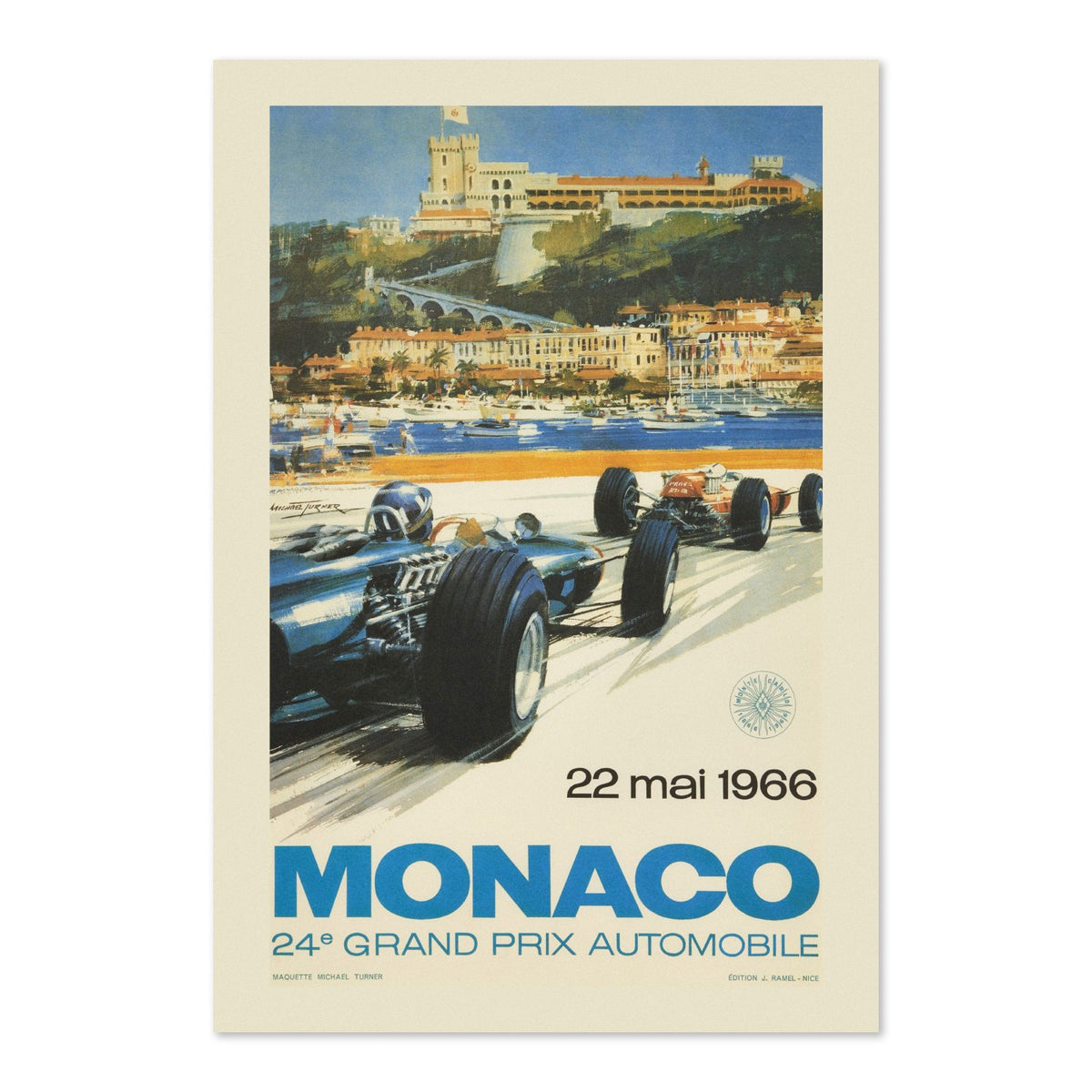 Monaco Grand Prix 1966 poster print
