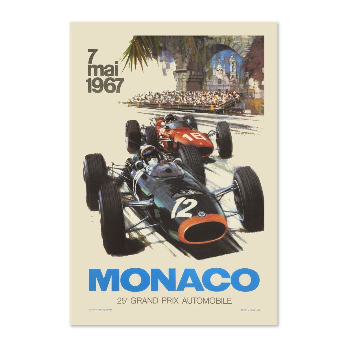 Monaco Grand Prix 1967 poster print