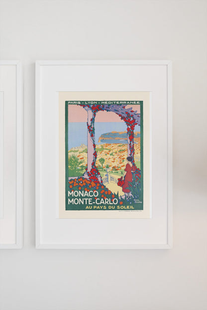 Monaco Monte Carlo poster on a light wall