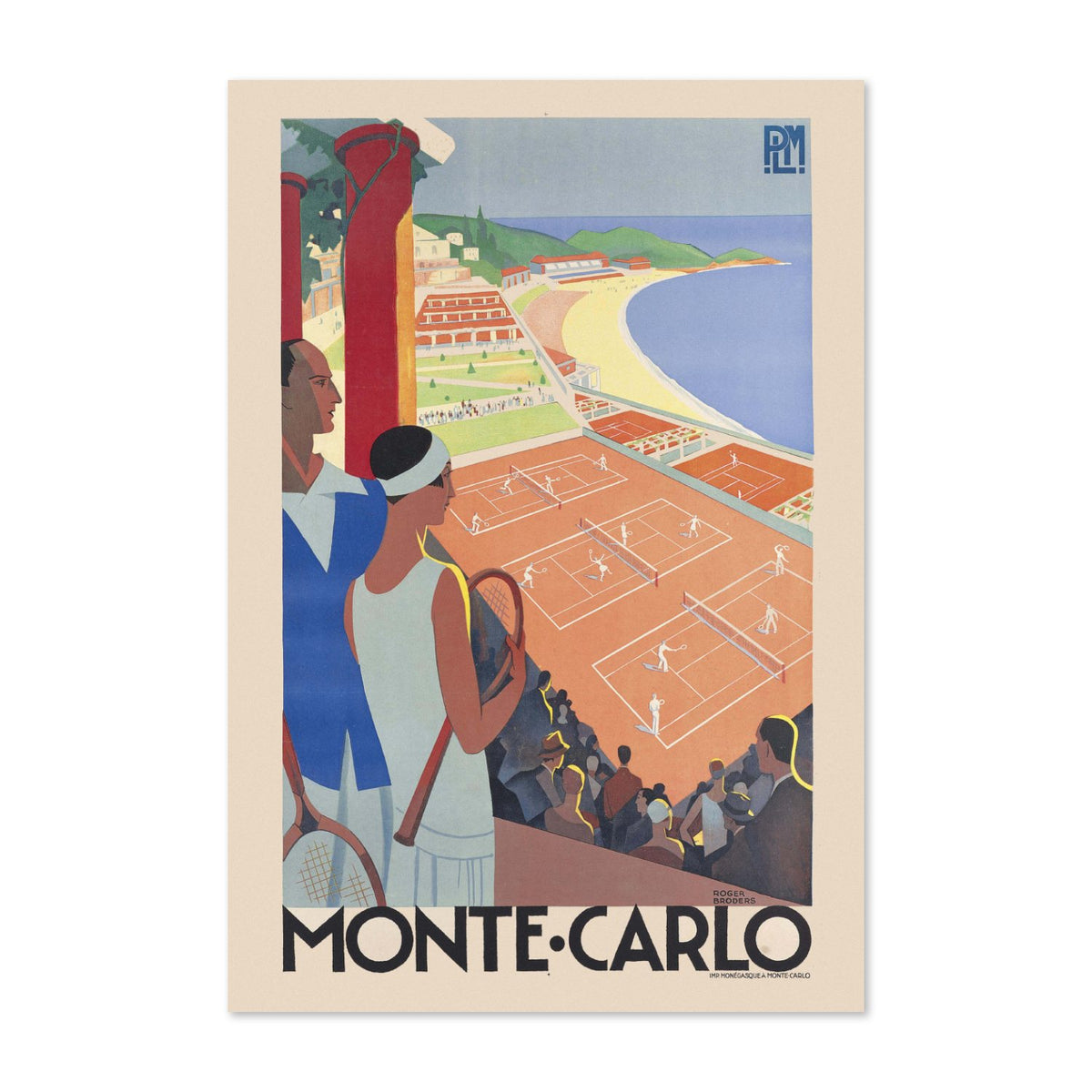 Monte-Carlo Tennis poster print