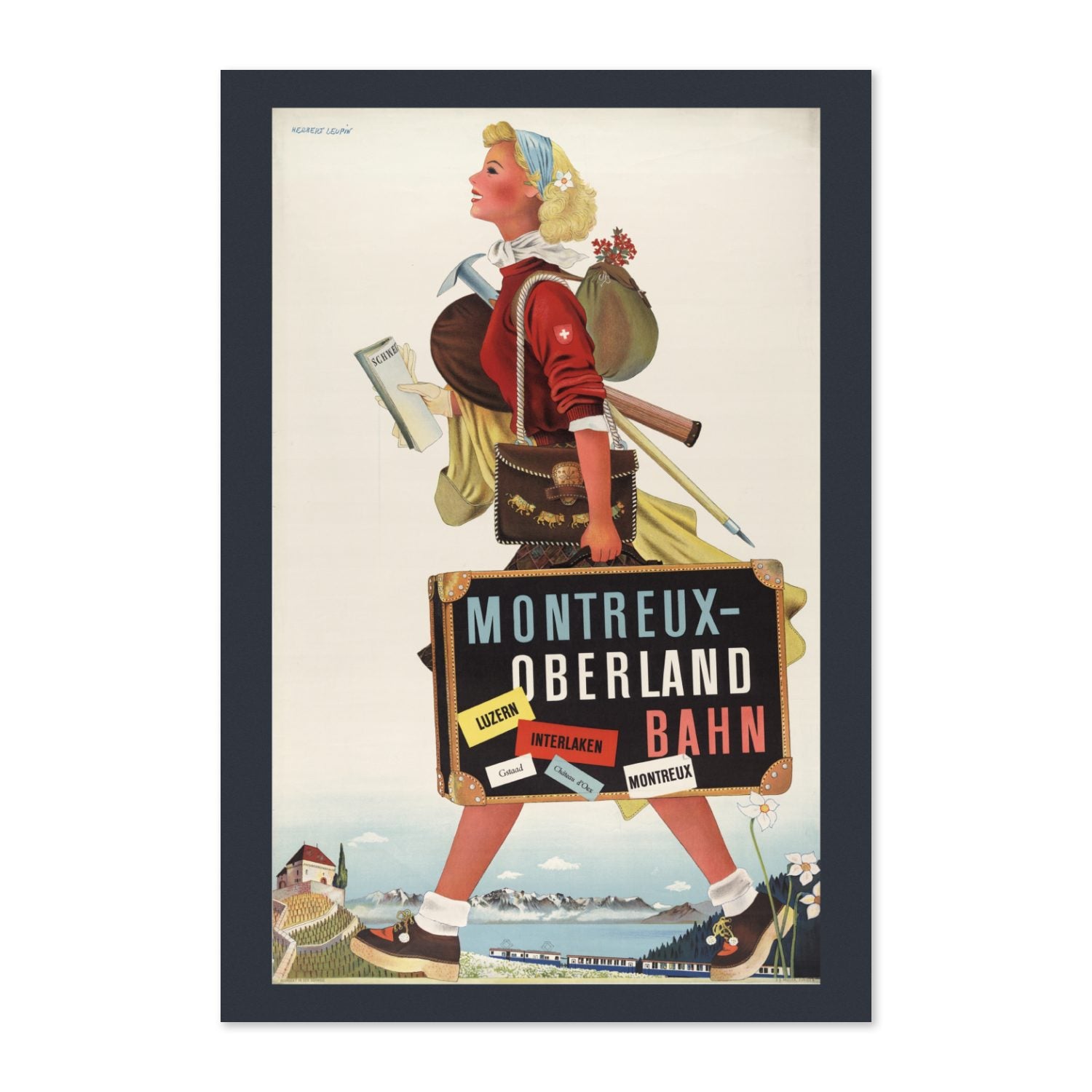 Montreux Oberland Bahn poster print