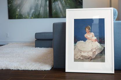 Moonlight and Roses by Gil Elvgren, pin-up poster — living room wall