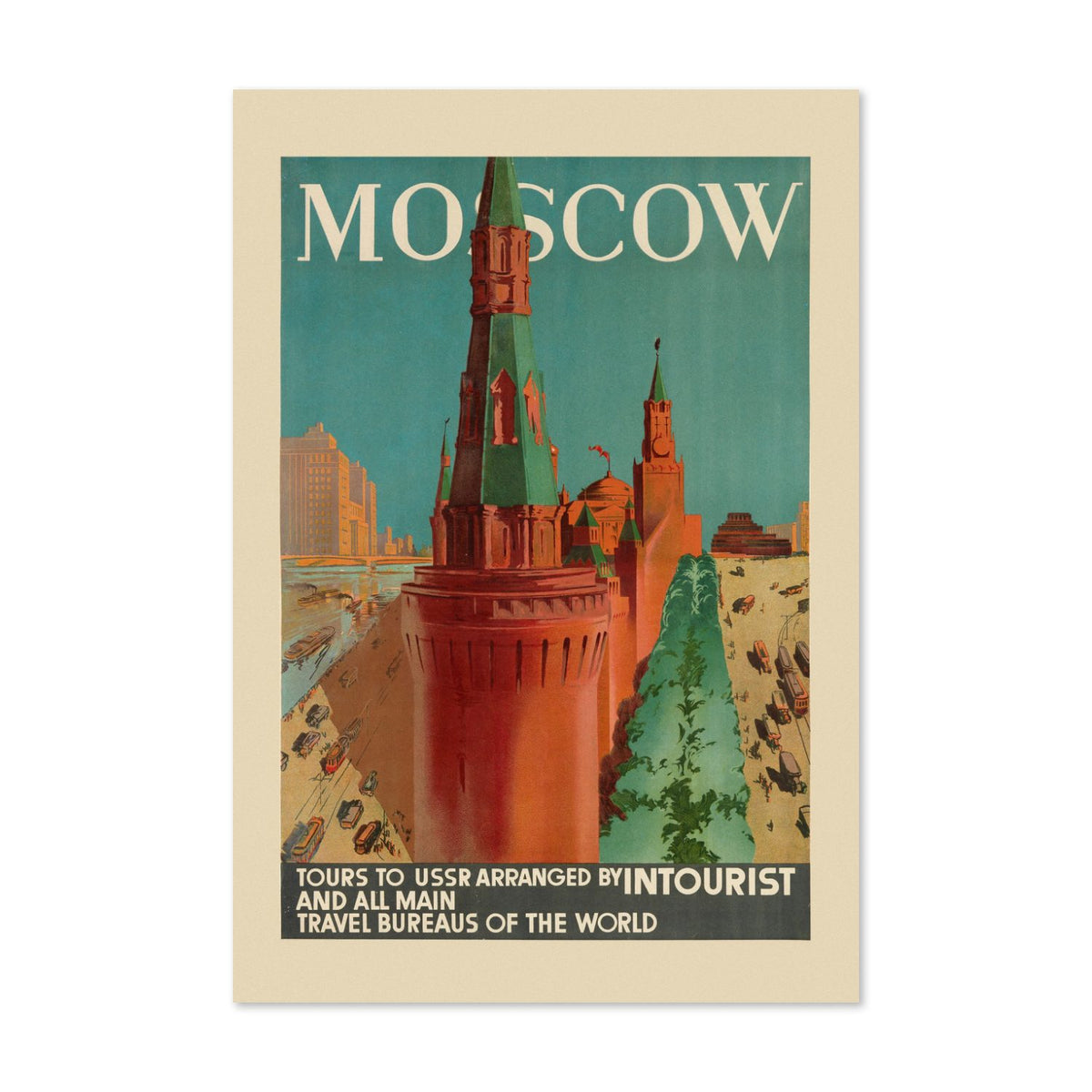 Moscow Intourist poster print