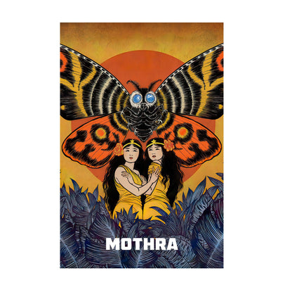 Mothra (1961) Movie Illustrated Art poster print