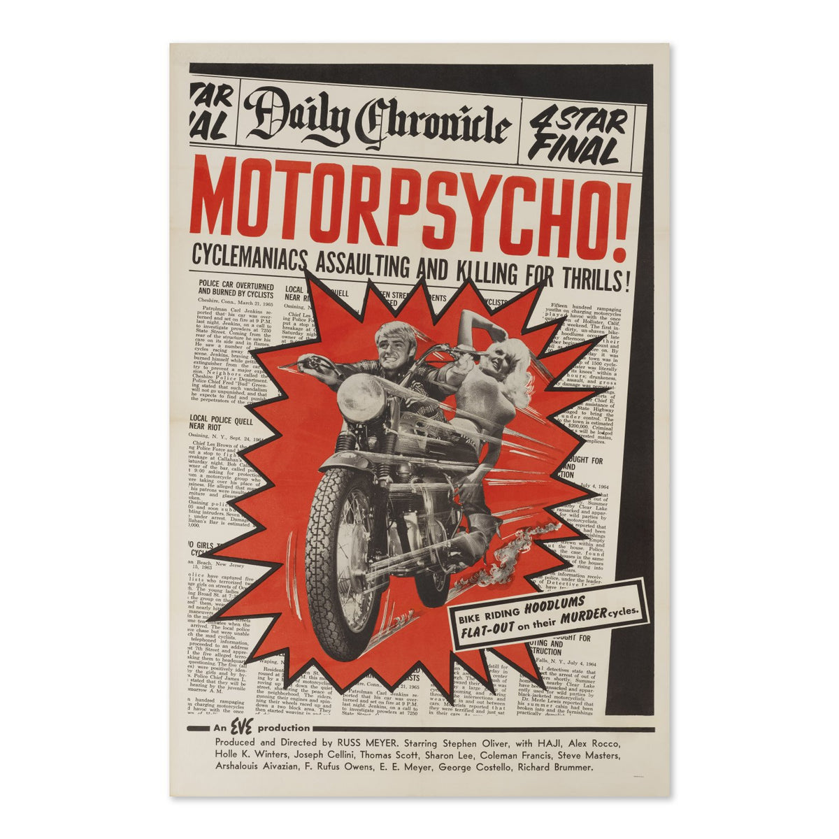 Motorpsycho! 1965 poster print