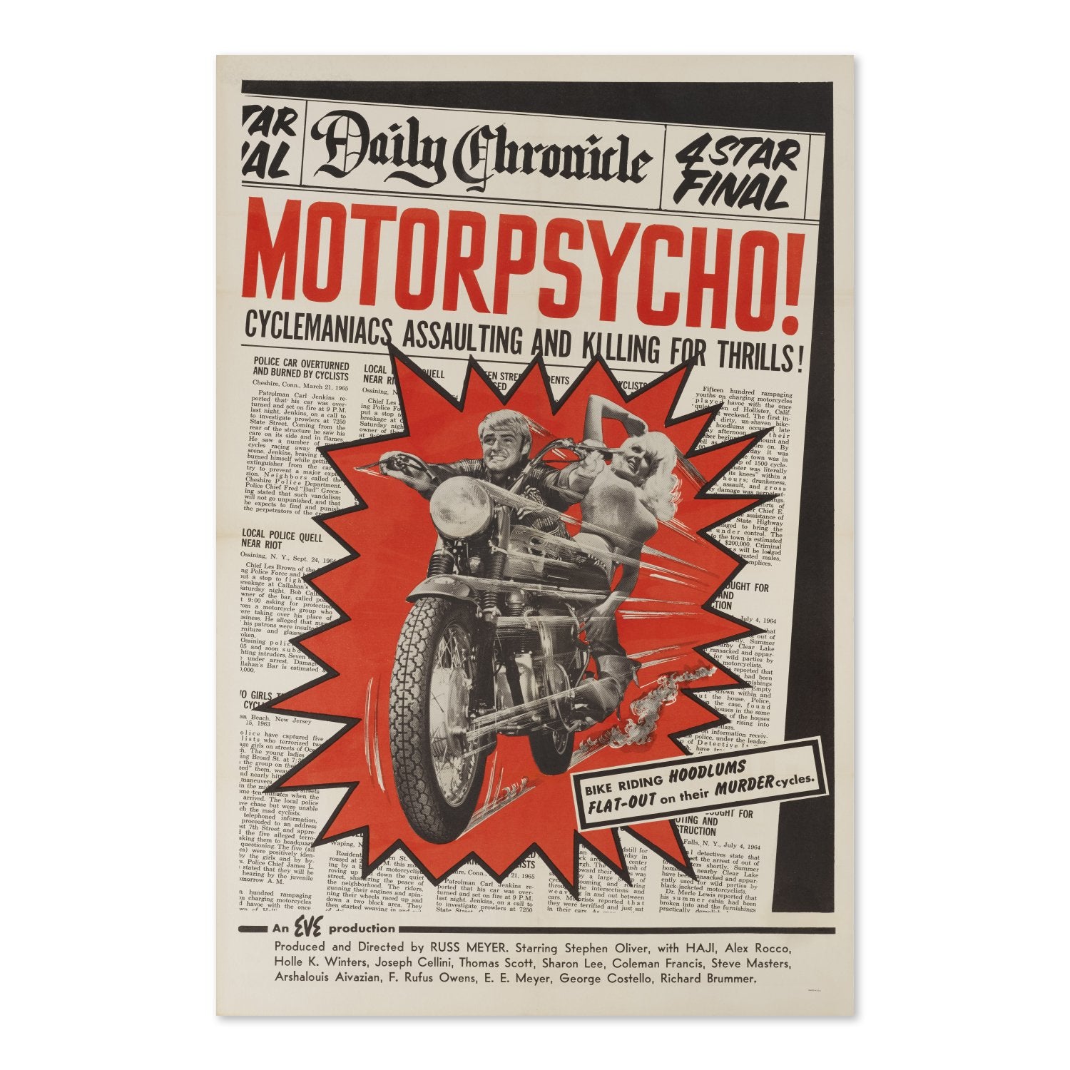 Motorpsycho! 1965 poster print