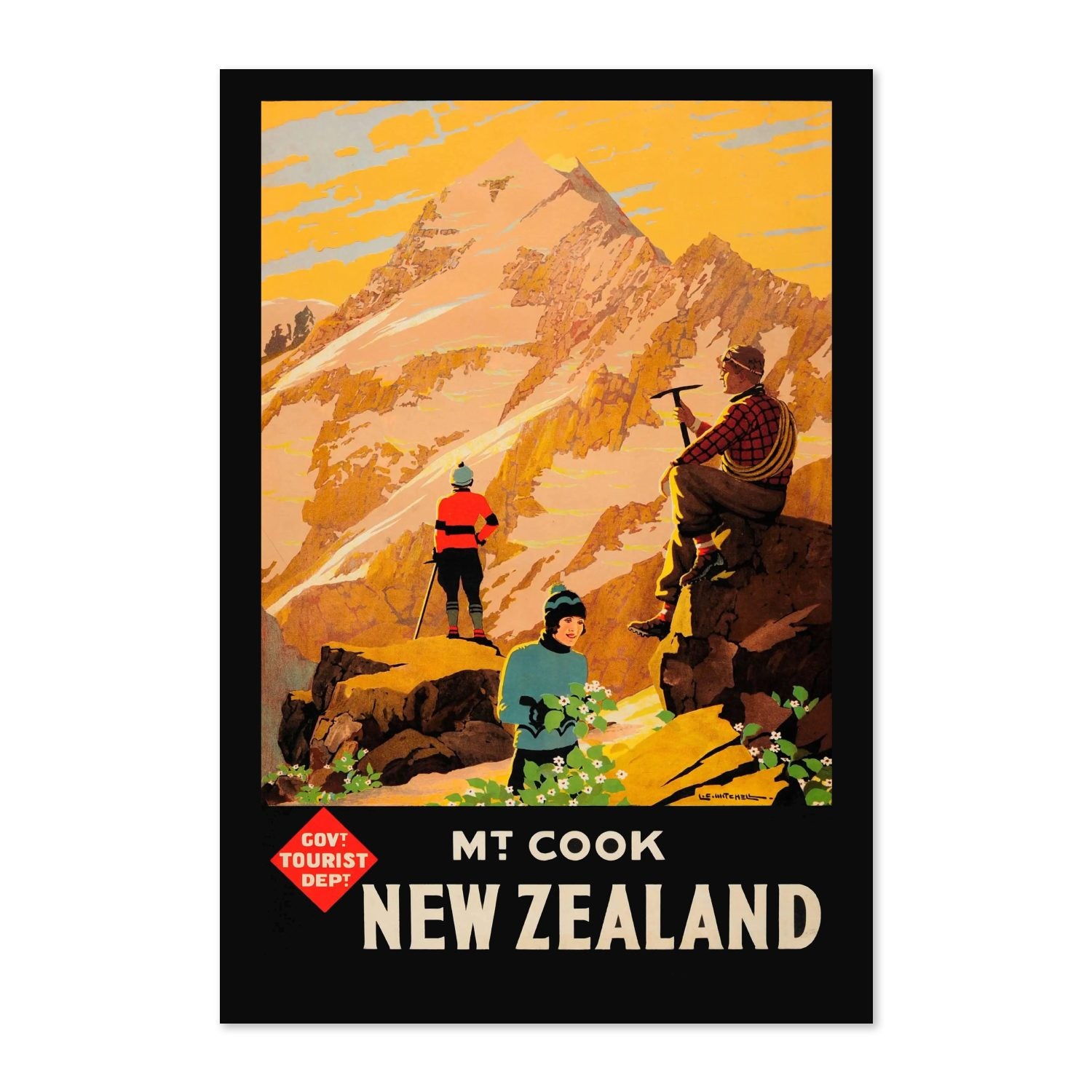 Mt Cook New Zealand poster print