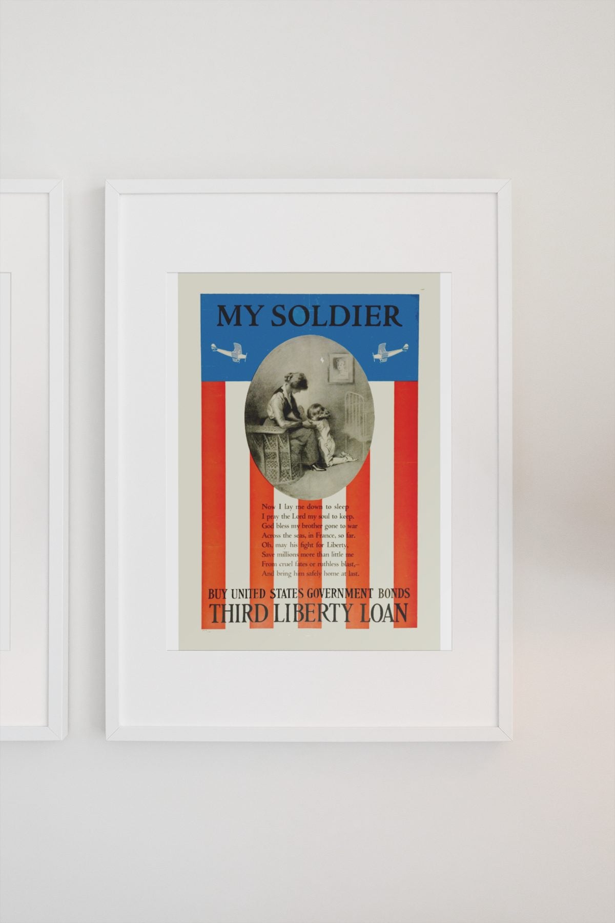 My Soldier — Third Liberty Loan poster on a light wall