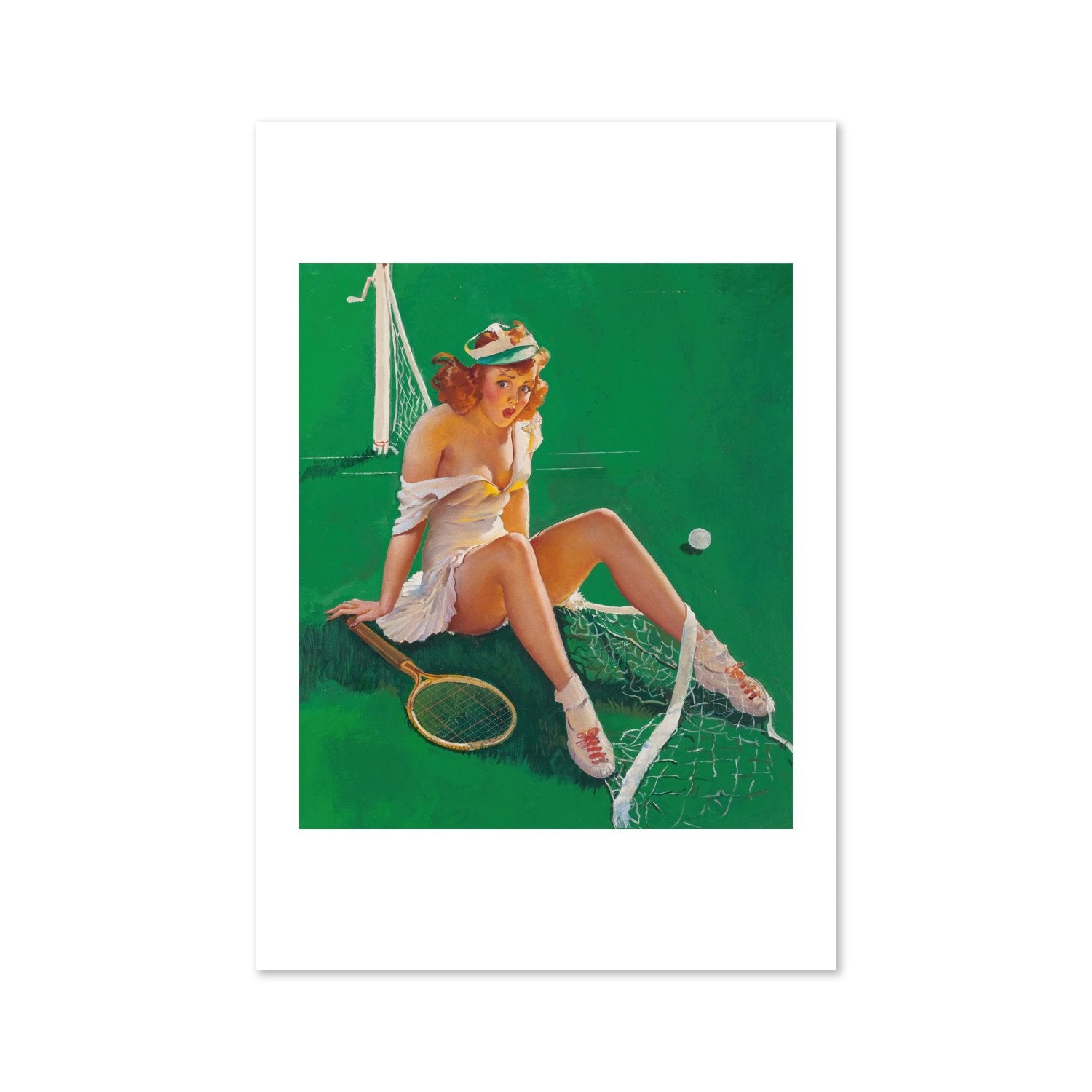 Net Results by Gil Elvgren, pin-up poster — framed print