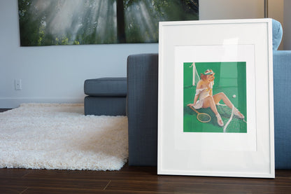 Net Results by Gil Elvgren, pin-up poster — living room wall