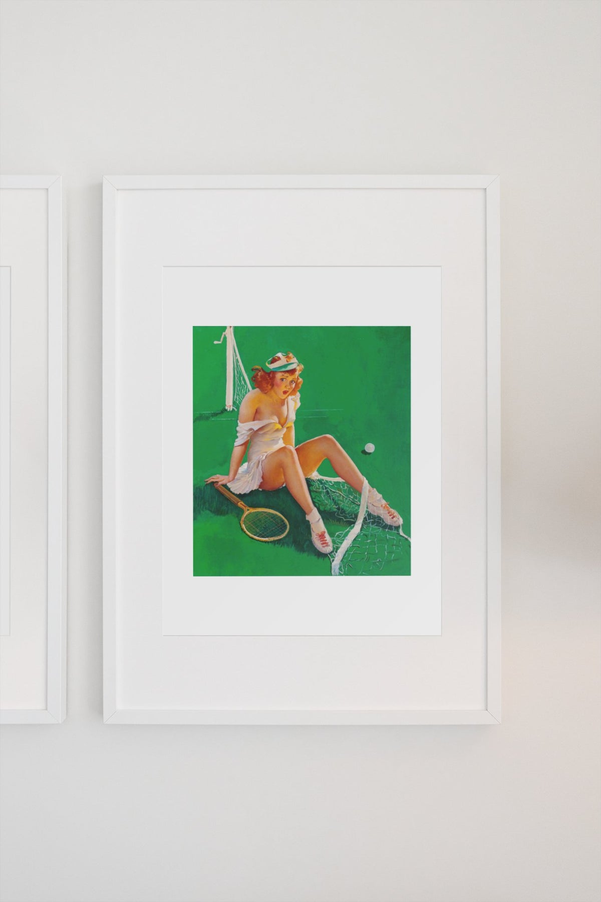 Net Results by Gil Elvgren, pin-up poster — gallery wall