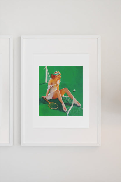 Net Results by Gil Elvgren, pin-up poster — gallery wall