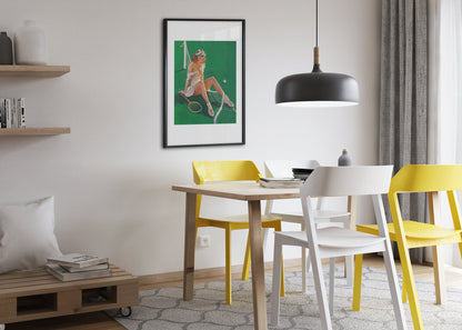 Net Results by Gil Elvgren, pin-up poster — dining room