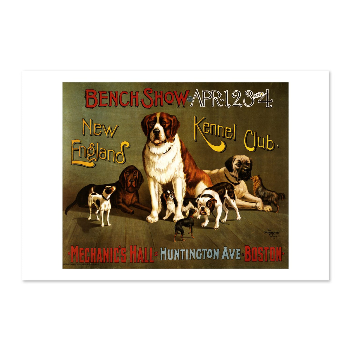 New England Kennel Club Bench Show poster print